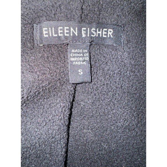 Eileen Fisher black lined Trench style Coat small - Picture 8 of 11
